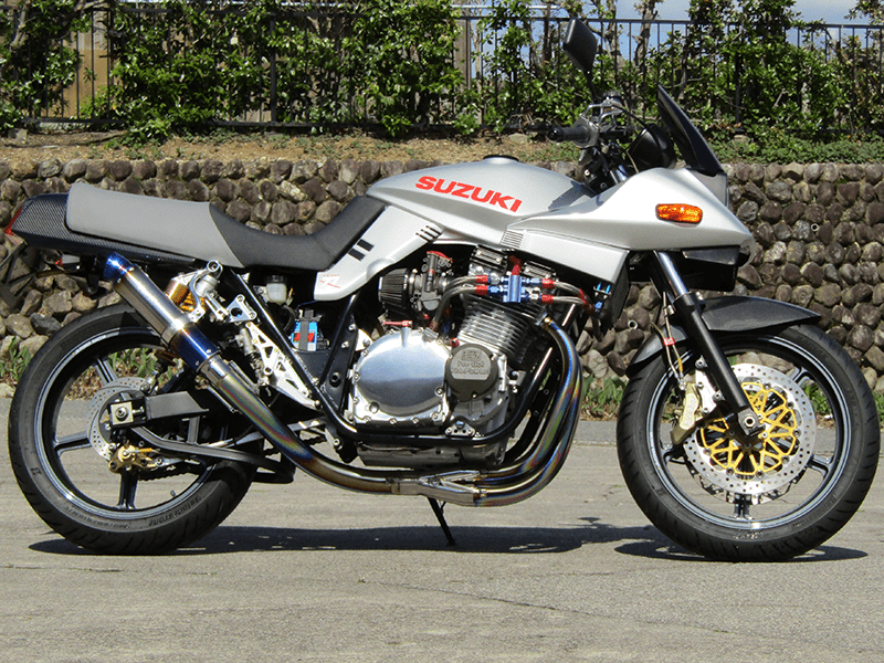 GSX1100S 刀/UP TYPE・S300×φ85・Xリブ・出口輪切溶接φ70・焼色有 